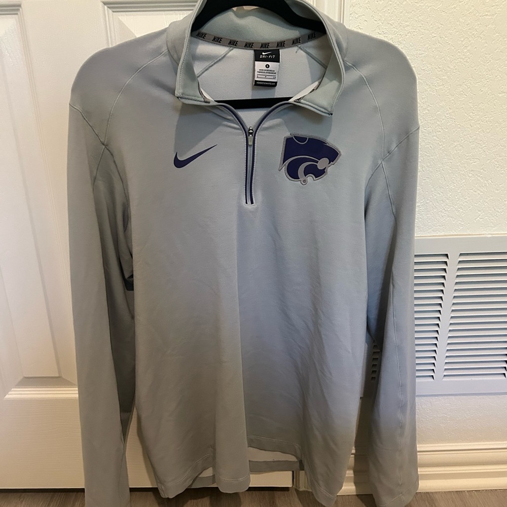 Nike Gray Quarter-Zip Pullover Kansas State
